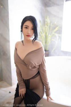 
 No.3057 Cherry绯月樱 – 都市风格的深V黑丝