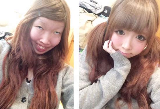 《整形级彩妆》双马尾美少女大方公开震撼素颜