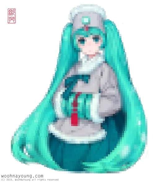 古典萌娘《韩服初音》想不到韩服与双马尾也能这么萌