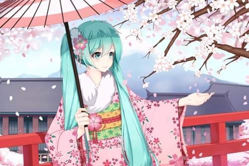 古典萌娘《韩服初音》想不到韩服与双马尾也能这么萌