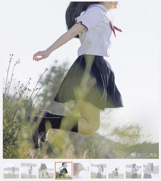 《鲤鱼旗制服妹》百褶裙加上白皙大腿这就是最美的景色