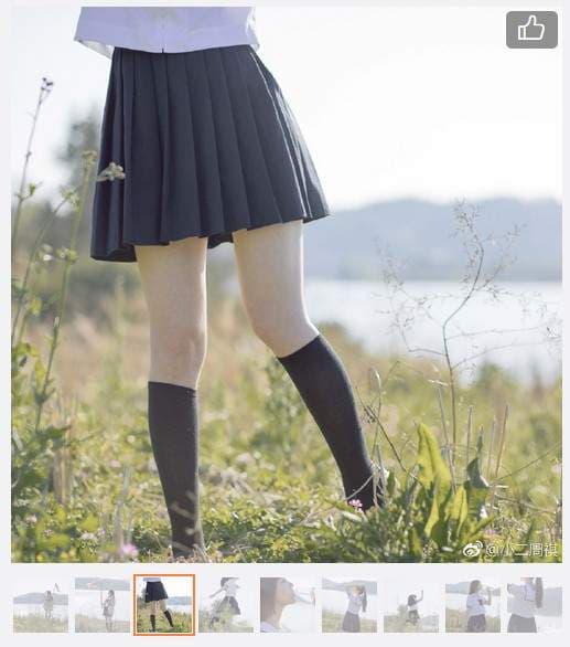 《鲤鱼旗制服妹》百褶裙加上白皙大腿这就是最美的景色