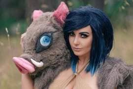 本欲斥奈何大《胸肌最巨伊之助》知名coser「JESSICA」的鬼灭之刃角色扮演