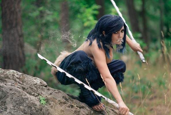 本欲斥奈何大《胸肌最巨伊之助》知名coser「JESSICA」的鬼灭之刃角色扮演