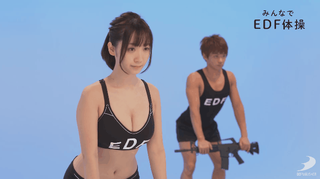 跟著伊织萌一起运动《地球防卫军枪林弹雨》为了有强健的体魄我天天都要练EDF体操