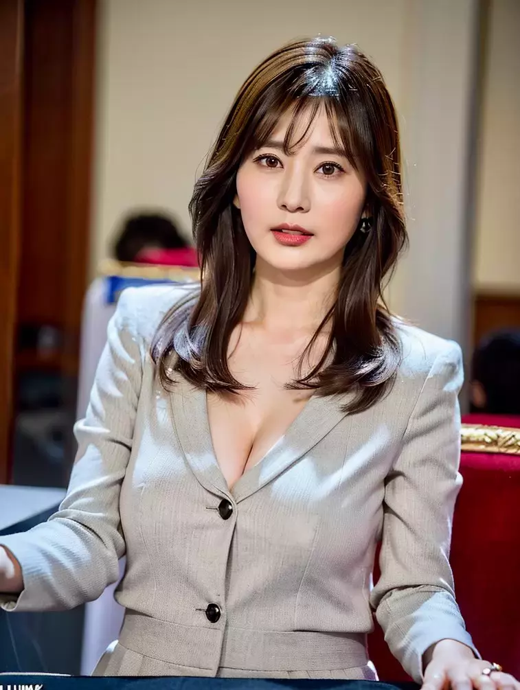 尝试用AI绘图生成《巨乳政治家》由一群美魔女组成的爆乳党，这样的政党大家愿意加入吗？