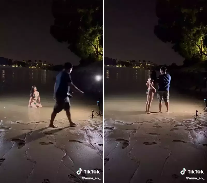 《写真拍摄现场模样》那些超辣性感照的背后，是摄影师不断乔乔乔出来的结果