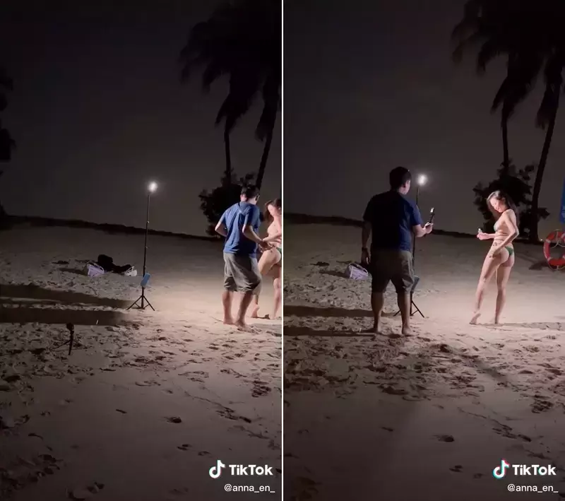 《写真拍摄现场模样》那些超辣性感照的背后，是摄影师不断乔乔乔出来的结果