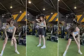 漂亮女孩教你《手臂腹部线条变好的秘诀》眼前动作照著做一二一二大家一起来