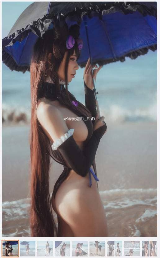 FGO辣妹coser《爱老师_PhD》奇怪为什么总觉得今天画面特别满(´ρ`)