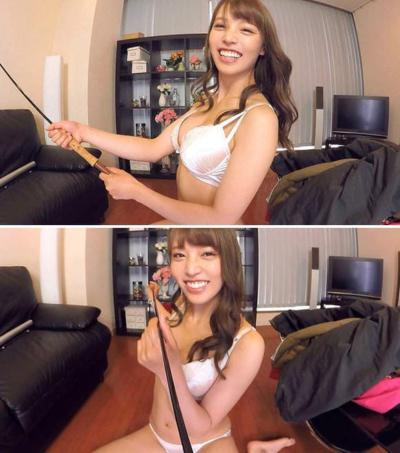 正港鱼干妹《吉野七宝实》VR写真新作品也不忘放两条鳟鱼在胸前❤	