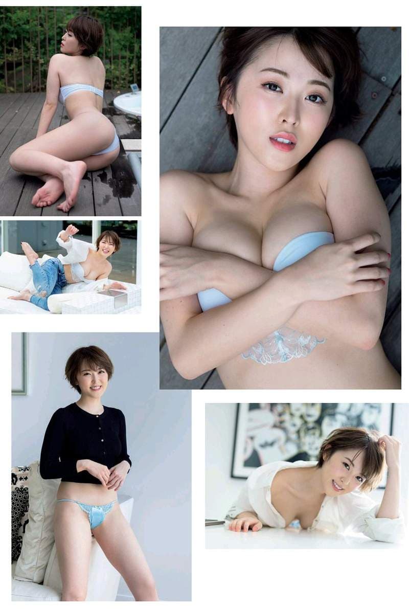 最强美乳女大生《忍野さら》最新杂志写真半露酥胸展现居家的性感