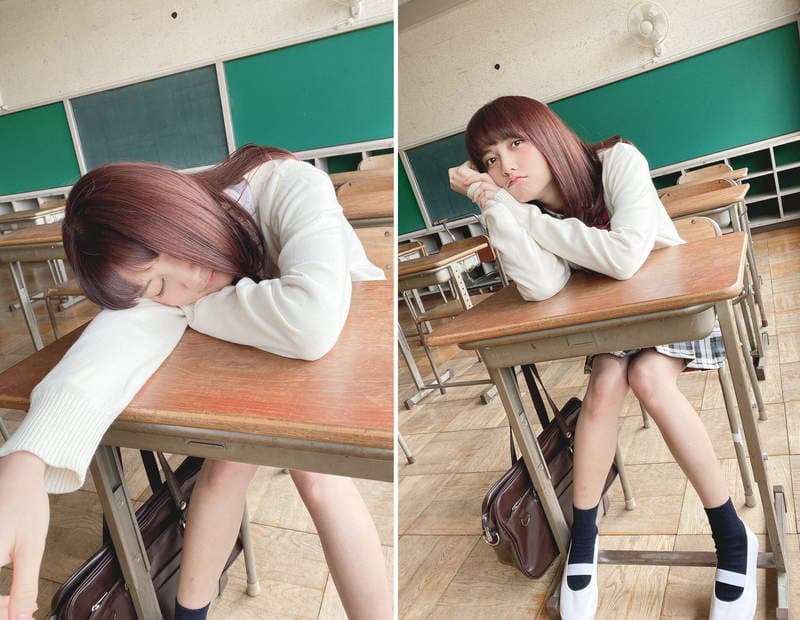 写真偶像小护士《桃月梨子》最新杂志写真挑战女高中生制服美照