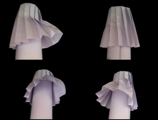 《百褶裙折纸》用纸也可以折出可爱的水手服