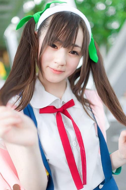 近卫理子（近卫りこ）绑起双马尾萌感爆炸的美眉