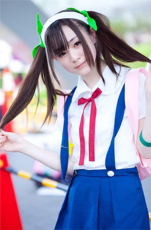 近卫理子（近卫りこ）绑起双马尾萌感爆炸的美眉