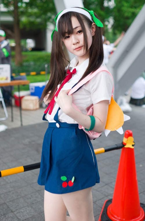 近卫理子（近卫りこ）绑起双马尾萌感爆炸的美眉