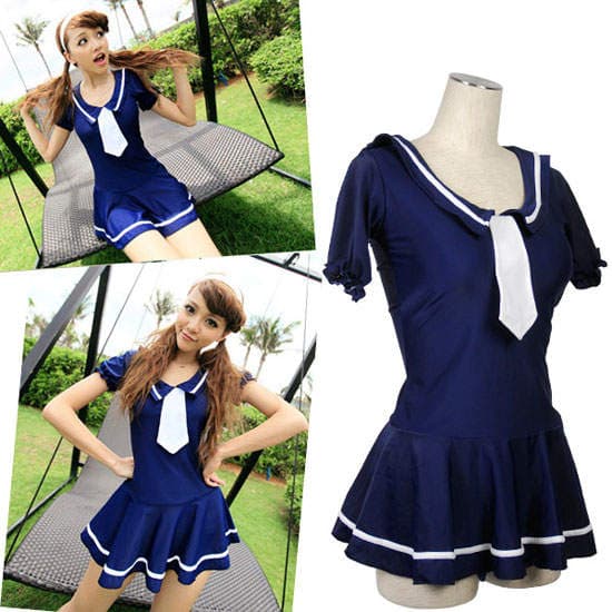 《水手服泳装》女孩们就穿这去玩水吧（冲啊）