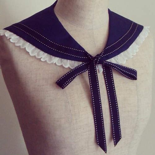 《水手领穿搭》无论任何衣服都能瞬间变身水手服♥