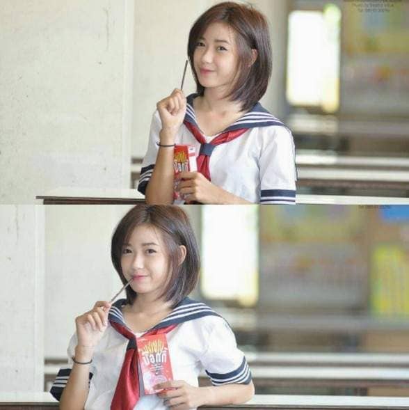 《泰爱短发妹》青春洋溢的水手服萌美眉