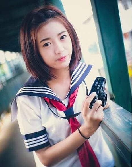 《泰爱短发妹》青春洋溢的水手服萌美眉