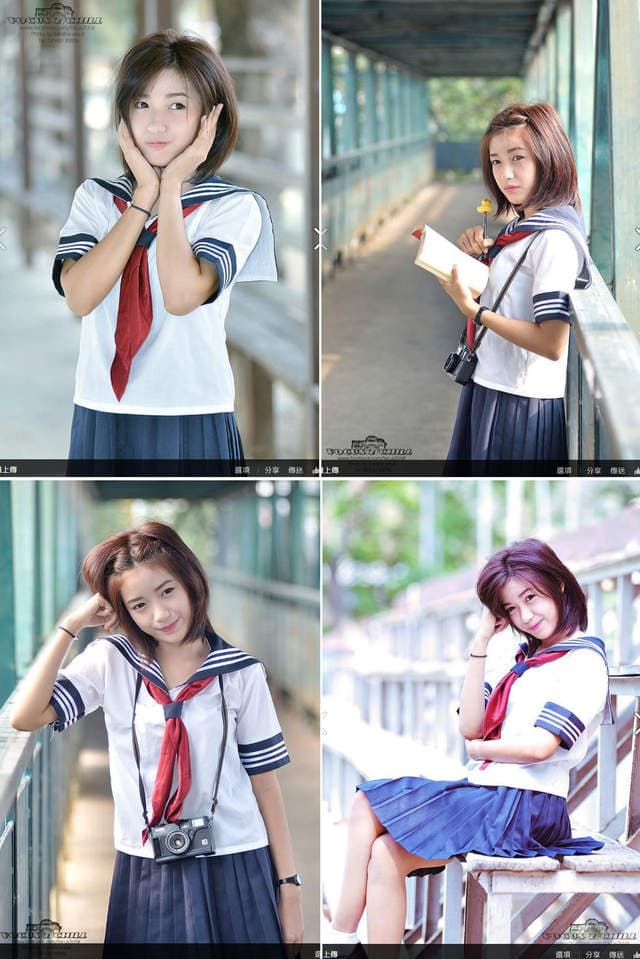 《泰爱短发妹》青春洋溢的水手服萌美眉