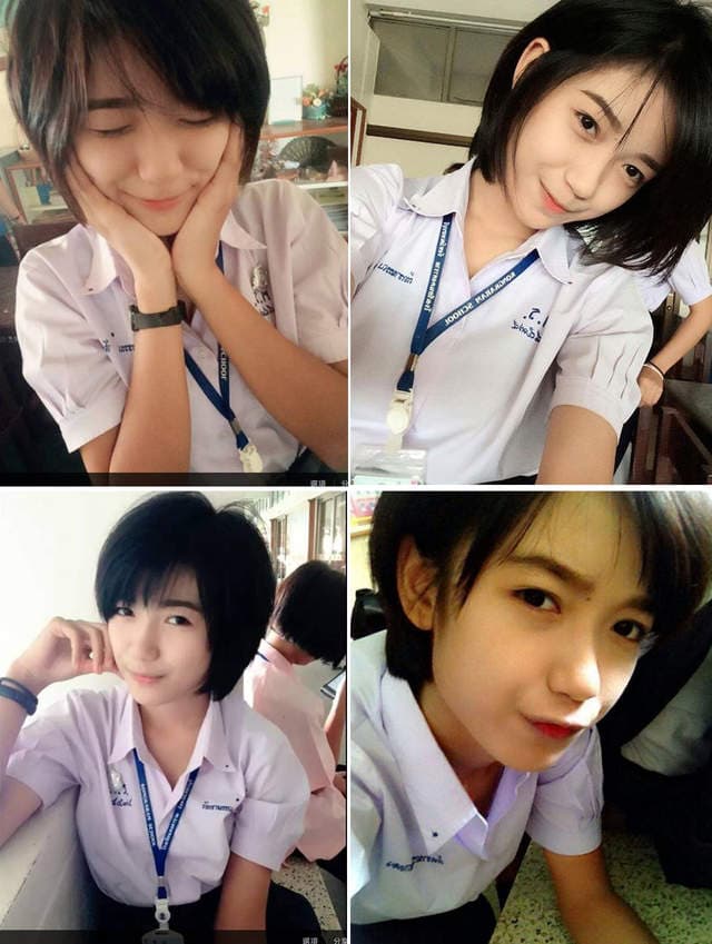 《泰爱短发妹》青春洋溢的水手服萌美眉