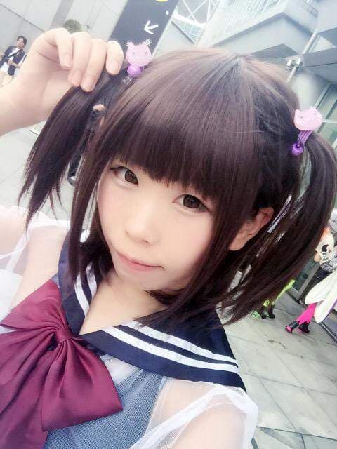 萌萌Coser朔也《透明水手服 透明围裙》夏天到了可以清凉一下❤