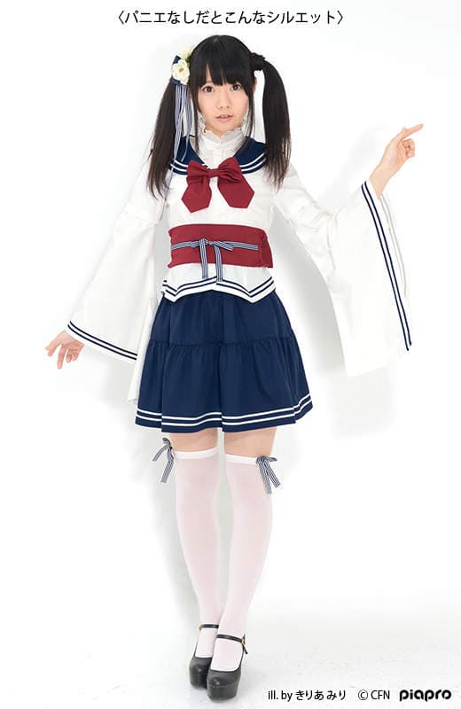 初音未来妄想商品《和服风水手服》一般的水手服不够看～还要结合点巫女风格才够萌