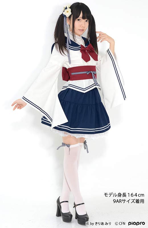 初音未来妄想商品《和服风水手服》一般的水手服不够看～还要结合点巫女风格才够萌