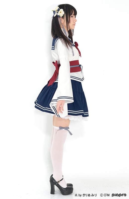 初音未来妄想商品《和服风水手服》一般的水手服不够看～还要结合点巫女风格才够萌
