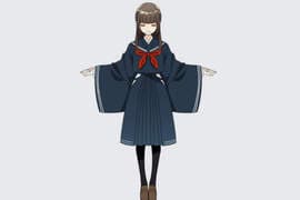 《和风水手服》日本绘师设计加入复古元素的现代时装