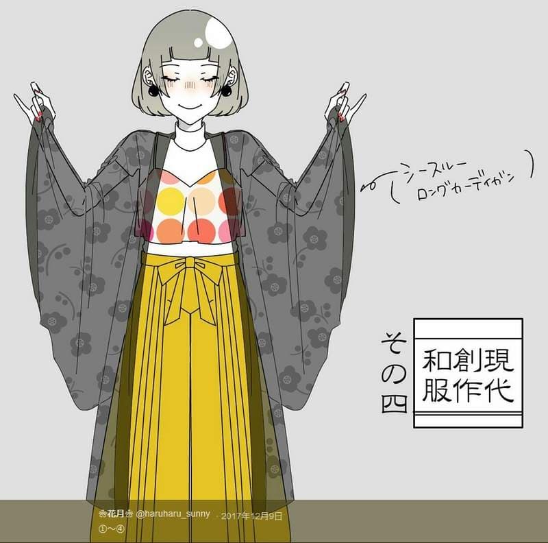 《和风水手服》日本绘师设计加入复古元素的现代时装 《和风水手服》日本绘师设计加入复古元素的现代时装