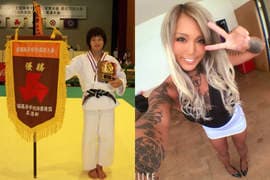 《AV女优的过去与现在》10年前全国冠军的柔道少女现在变成黑辣妹女优...