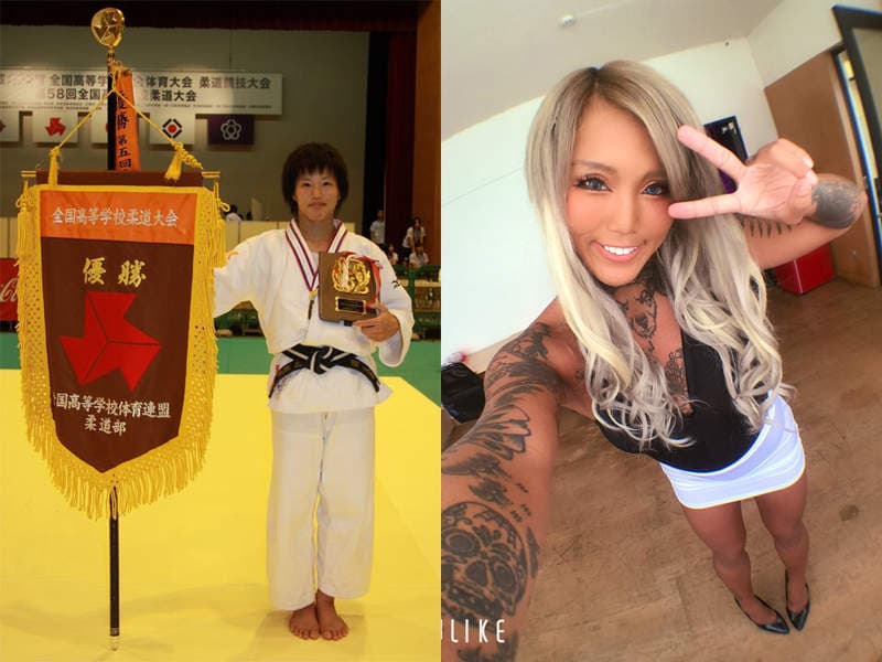 《AV女优的过去与现在》10年前全国冠军的柔道少女现在变成黑辣妹女优...