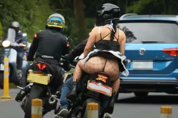 短裙女仆重机跑山露「一线美尻」 本尊被神出：想玩不想红