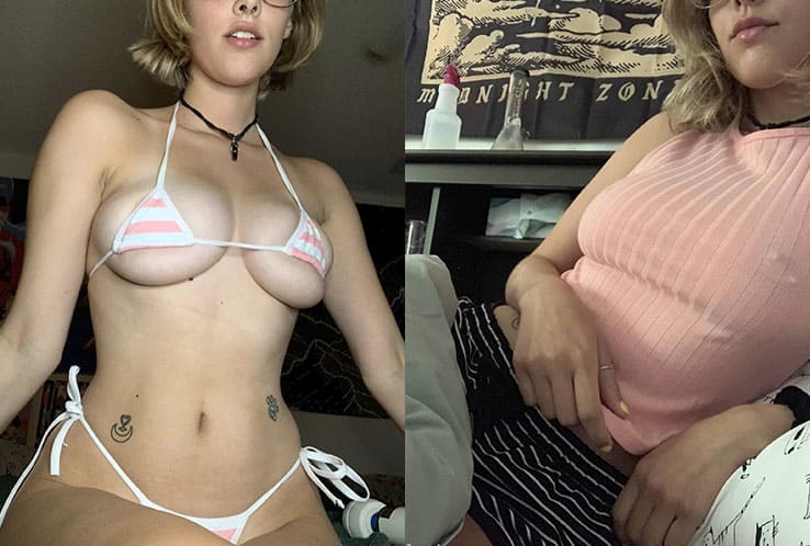 【网红流出】乳环水滴奶Lilgothfairy，激情自拍尺度破表！